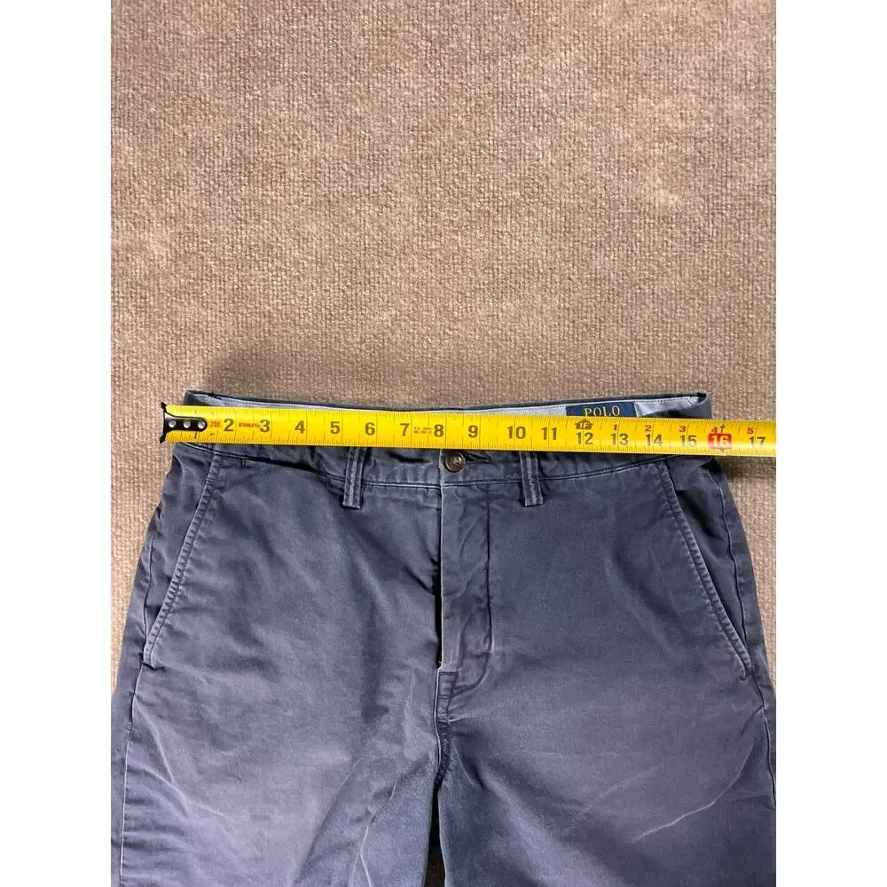Polo Ralph Lauren Shorts Mens 31 Navy Blue Stretch Classic Fit Chino